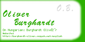 oliver burghardt business card